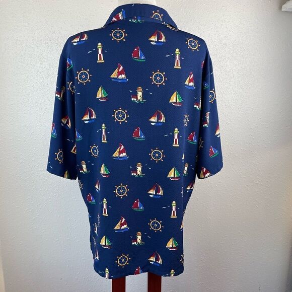 Bon Worth Nautical Themed Button Down Short Size XL EUC - Picture 6 of 8